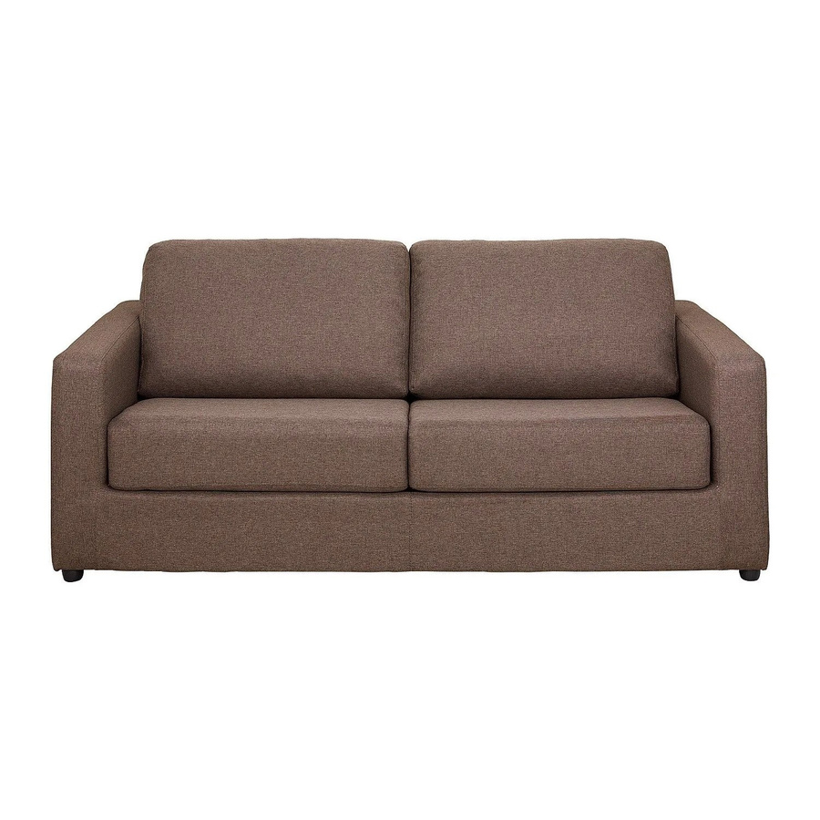 Vente-unique Schlafsofa Doneto in Braun mit Stoffbezug, Breite: 194 cm - Bild 2