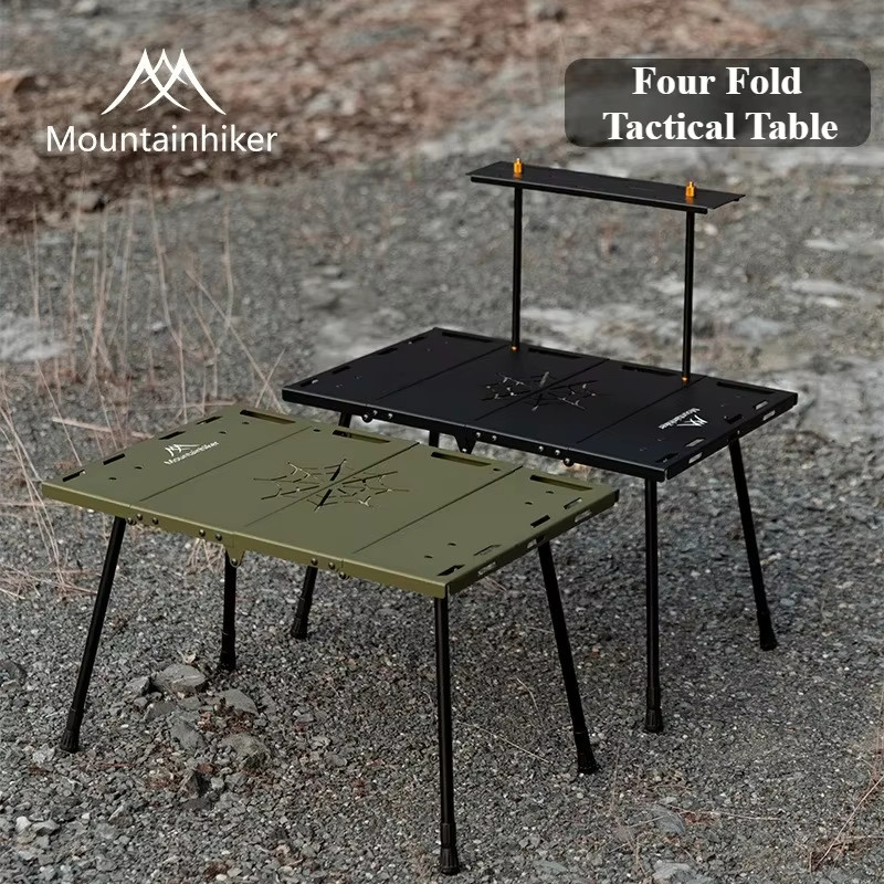 Mountainhiker Upgrade Klapptisch Camping Taktischer Tisch in Grün, höhenverstellbarer multifunktionaler Campingtisch aus Metall - Bild 2