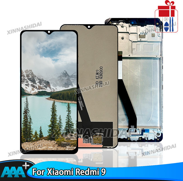 Xiaomi Redmi 9 LCD-Display mit Touchscreen-Digitizer und Rahmen in Schwarz - Bild 1