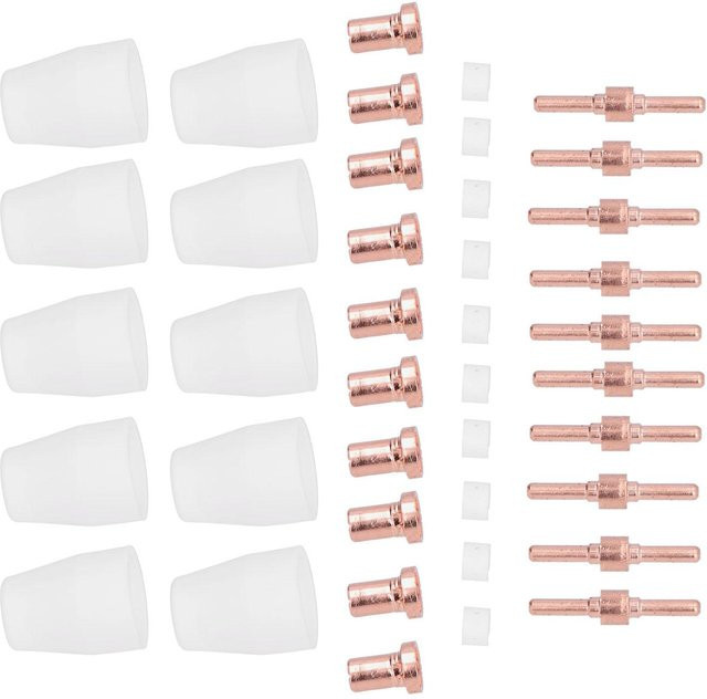 40 Stück Plasma-Schneidbrenner-Verbrauchsmaterial-Kit für PT31LG40CUT40 in Weiß mit Keramik-Komponenten - Bild 1