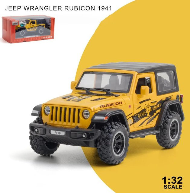 Binchi Keji Travel Jeeps Off-Road Modellauto, 1:32, Metall, mit Licht und Sound, gelb, ab 4 Jahren - Bild 1