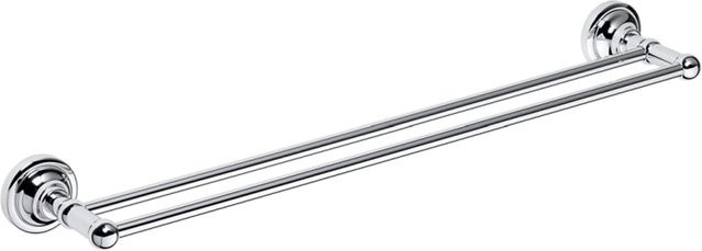 Brillantbad BETRO CHROM Doppelhandtuchhalter aus Messing in Chrom, B/T/H: 66,5 x 6,5 x 12,0 cm - Bild 1