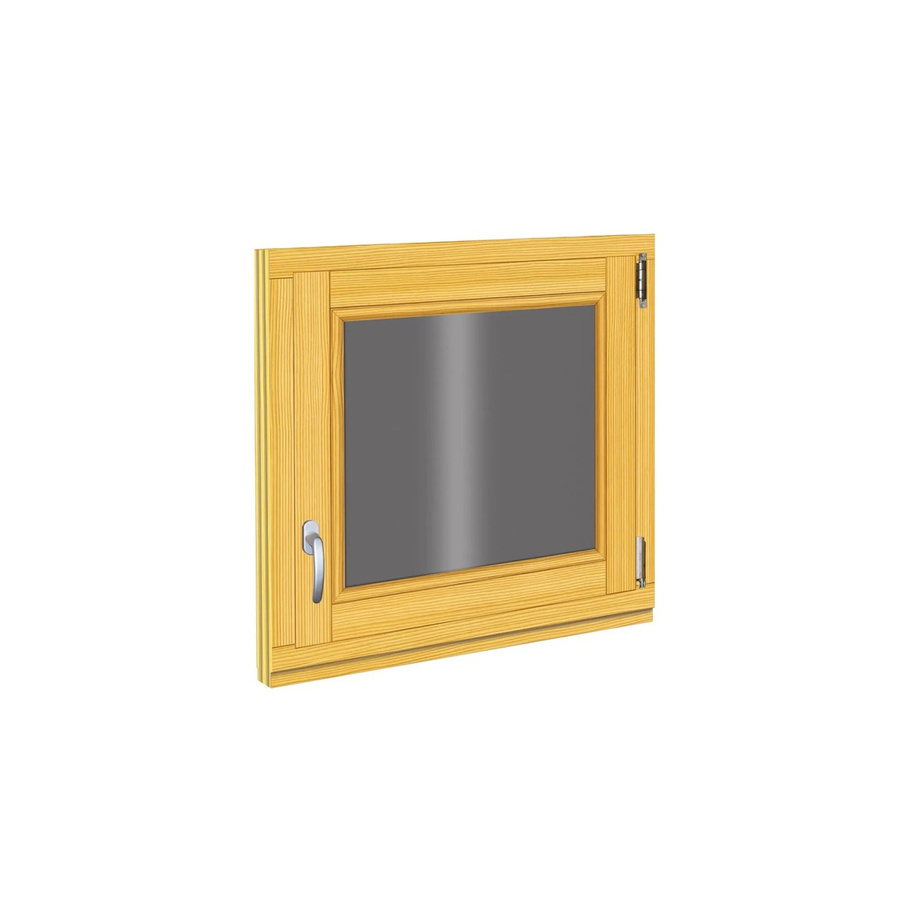 Roro Holzfenster Fichte Braun mit Doppelverglasung und Dreh-Kipp-Funktion B/H: 68 x 68 cm - Bild 2