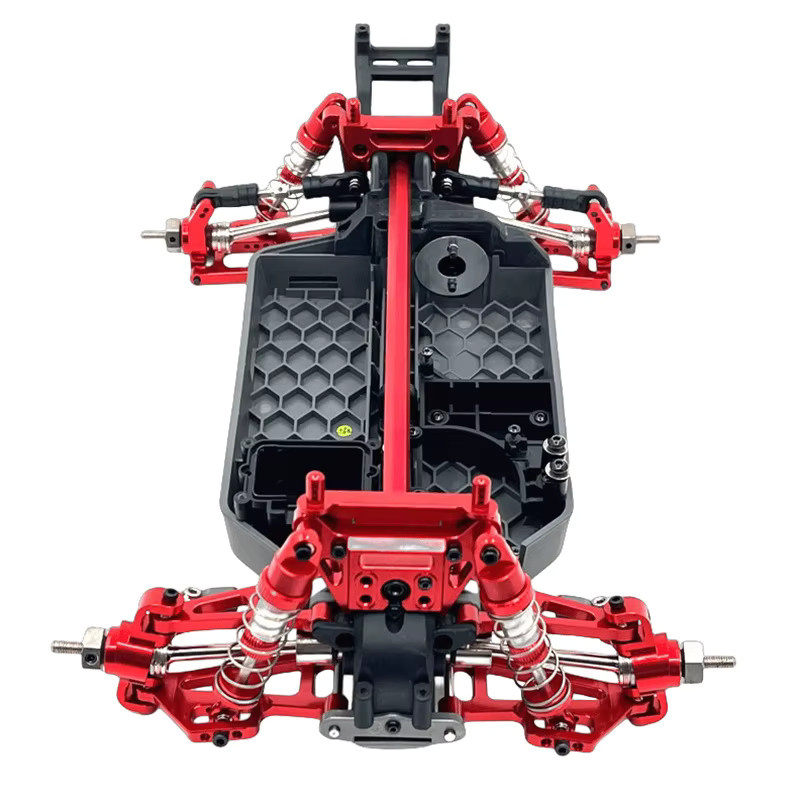 MJX Metall-Upgrade-Fernbedienungs-Auto-Federhalterungen vorne und hinten, Rot, Zubehör - Bild 2