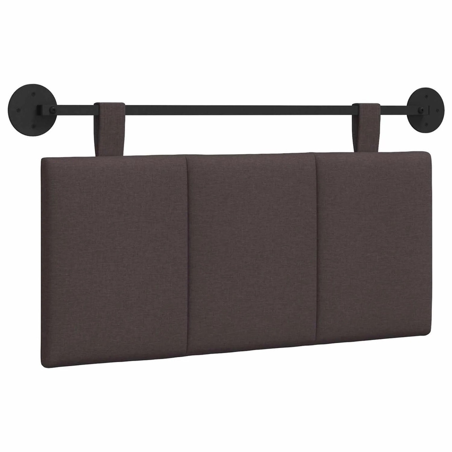 vidaXL Wandmontiertes gepolstertes Wandpaneel aus Stoff in Dunkelbraun B: 100 cm, H: 55 cm, T: 5 cm - Bild 2