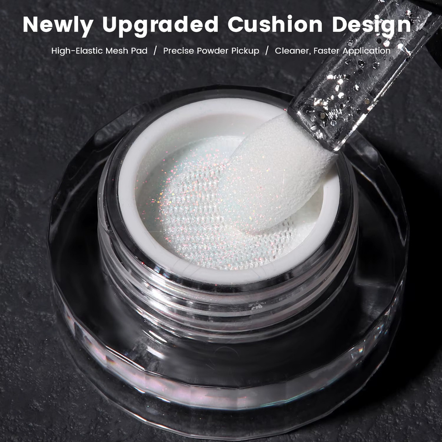 YOKEFELLOW GleamTap Cushion Aurora Chrom-Nagelpuder, Blush Tide - Bild 2