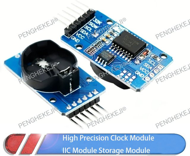 PENGHEKEJI DS3231 AT24C32 IIC Präzisions-RTC Echtzeituhr-Speichermodul für Arduino in Blau - Bild 1