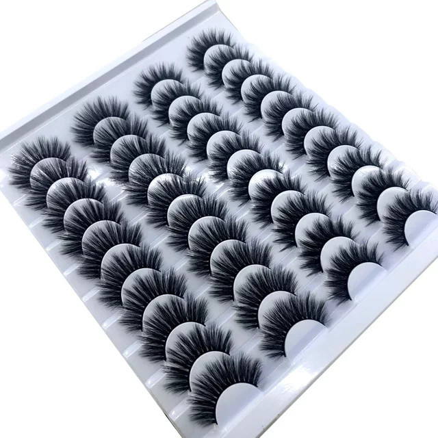 AMSDCN Künstliche Wimpern, Nerz-Wimpern, Black, Unisex - Bild 1