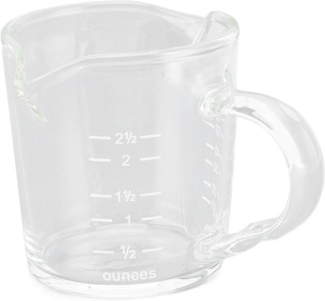 CosyHome Messbecher aus Glas mit doppeltem Ausguss und Isolierung, weiß und transparent - Bild 1