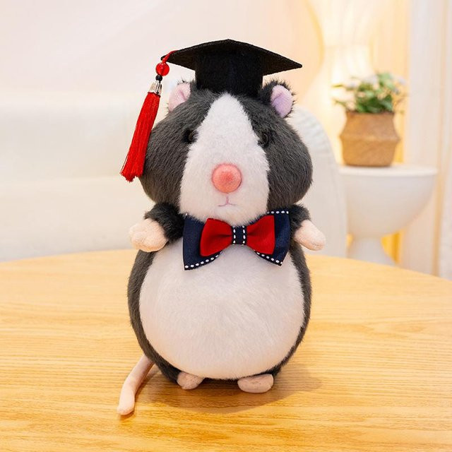 Yiran toy Stehender Doktor Hamster Meerschweinchen Puppe Plüschtier, 25cm, ab 14 Jahren - Bild 1