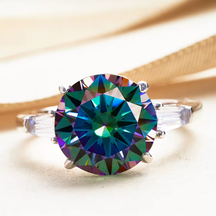 Ring 925 Silber, Moissanit, Diamant, Damen, Verlobung - Bild 1