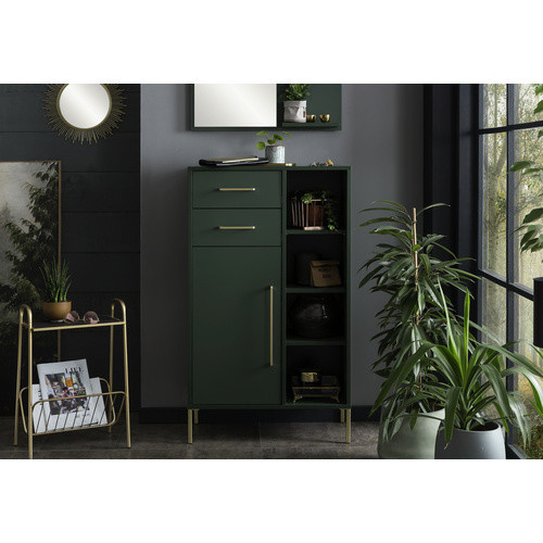Schildmeyer Highboard Kent Badschrank in Grün, B/T/H: 67,1 x 33,1 x 117,4 cm - Bild 5