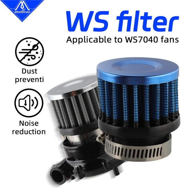 Mellow WS-Filter für 3D-Druckerteil, bürstenloses Zentrifugal-Luftgebläse DC WS7040 7040 in Rot - Bild 1