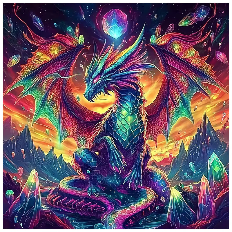 HUACAN Drachen-Fantasie, Diamant-Mosaik, Tiere, ab 14 Jahren - Bild 4