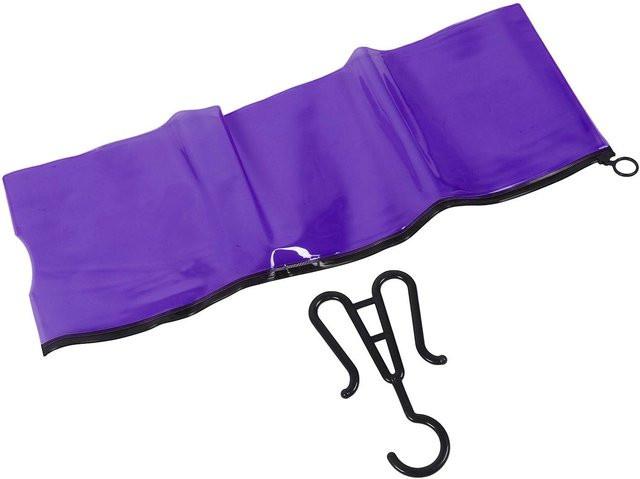 5 Stück Koogeelife Perücken Aufbewahrungstaschen aus transparentem PVC in Lila mit Deckel und Aufhängern für Haarverlängerungen - Bild 1