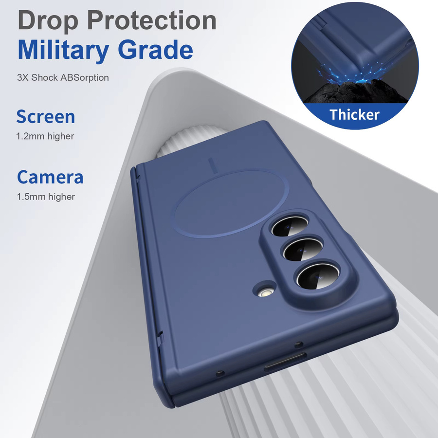 Stoßfeste Scharnierschutzhülle mit Magnetfunktion für Samsung Galaxy Z Fold 7, 6, 5 in Blau mit MagSafe-Kompatibilität - Bild 5