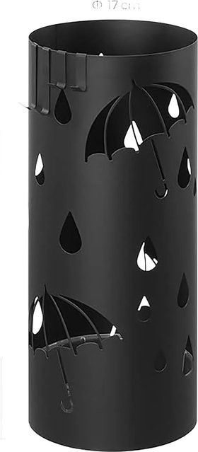 Songmics Schirmständer Patsy aus Metall in Schwarz mit modernem Cutout-Design, Höhe: 170 cm - Bild 1