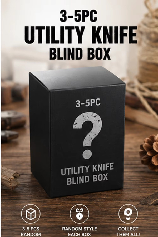Faltbare Universalmesser Blindbox in Schwarz für Paketöffnung und DIY-Anwendungen - Bild 2