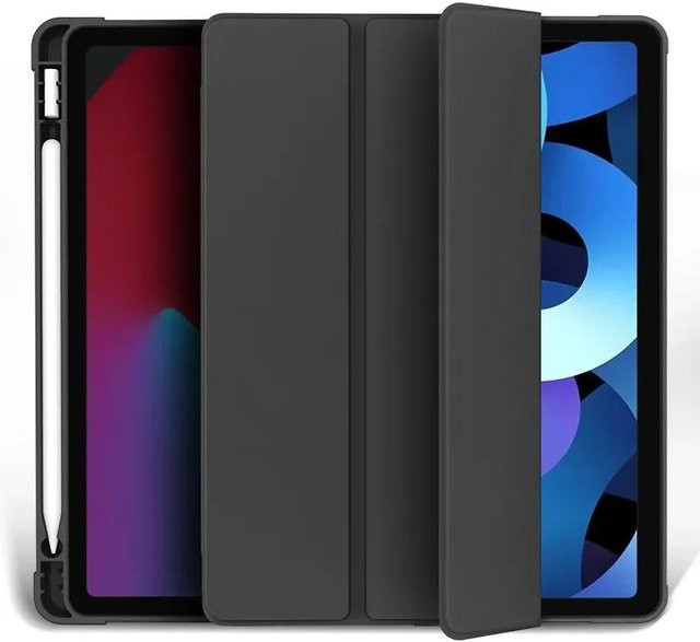 Smart Cover mit Stifthalter für Apple iPad in Schwarz - Bild 1