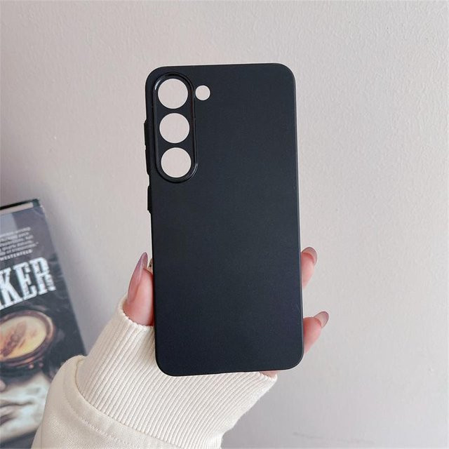 Ultra dünne Silikon TPU Schutzhülle für Samsung Galaxy A14 A54 A13 A23 A33 A53 A73 A32 A52 A72 in Transparent oder Schwarz mit mattem transluzentem Rückteil - Bild 1