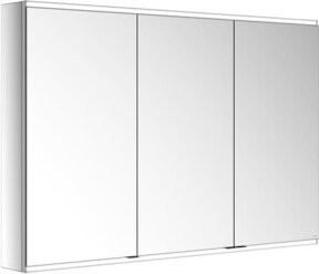 Keuco Spiegelschrank Royal Modular 2.0 mit 3 Drehtüren, LED-Beleuchtung und Kristall-Doppelspiegel, Weiß/Silber, B: 140 cm, H: 90 cm, T: 16 cm - Bild 1