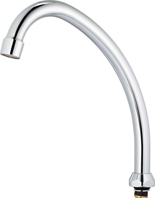 Sanitop-Wingenroth HU-Auslauf aus Messing in Silber, G 3/4, Länge: 200 mm, Durchmesser: 24,1 mm - Bild 1