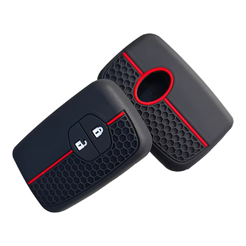 Silikon-Autoschlüsselhülle für Toyota Aqua, RAV4, Land Cruiser, Camry, Prado, Corolla und Prius in Schwarz, passend für Keyless Remote Fob mit 2 Tasten - Bild 3