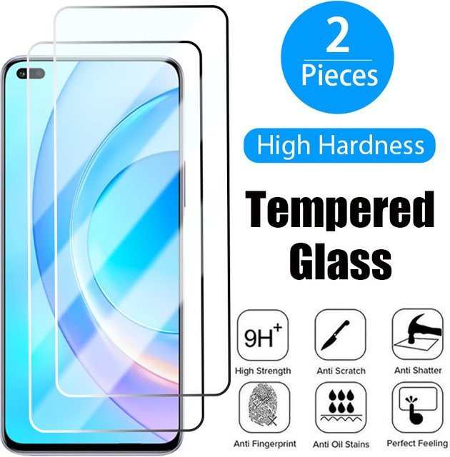 2er-Set Displayschutzfolie aus gehärtetem Glas für Honor 8X 9X 50 30 9 Lite 20 Pro 70 10i 20i 30i transparent - Bild 1