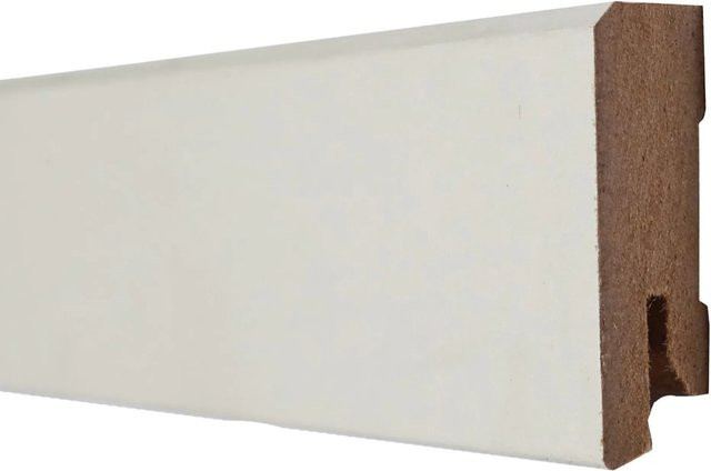 Döllken Profiles Sockelleiste Cubica 50 White & Black in Weiß aus MDF, Höhe: 5 cm, Breite: 1,8 cm, Länge: 240 cm - Bild 1