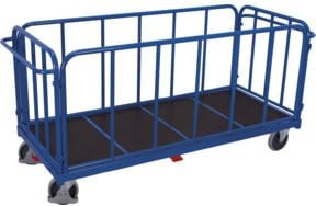 VARIOfit Vierwandwagen mit senkrechten Streben in Blau, B/H: 81,0 x 200,5 cm, Traglast 500 kg - Bild 1