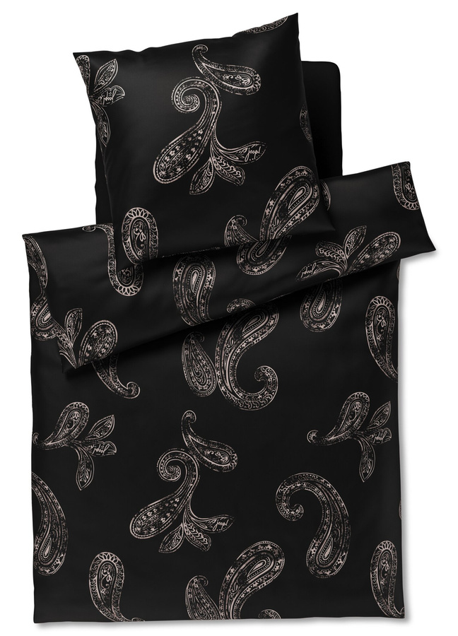 JOOP! Paisley 4120 Kissenbezug aus Mako-Satin in Schwarz, 80 x 80 cm - Bild 1
