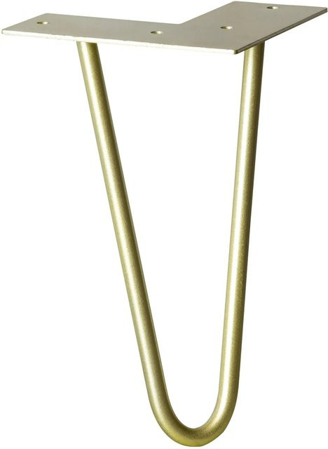 Wagner Möbelbein Hairpin aus Stahl in Pearl Gold matt, Länge: 20 cm - Bild 1