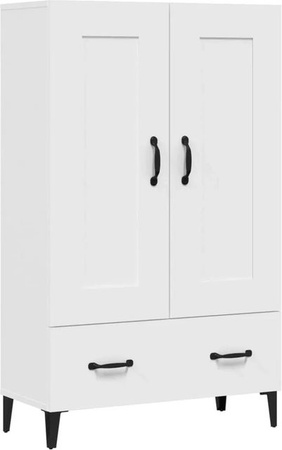 vidaXL Highboard Weiß im Industrial Design mit Türen und Schubladen, B/T/H: 70 x 31 x 115 cm