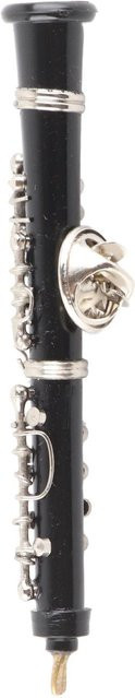 Igeteck Brosche Metall, Musikinstrument, Damen, schwarz - Bild 1