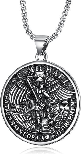YIRAN Halskette Erzengel Michael, Kupfer, gray, Unisex - Bild 1