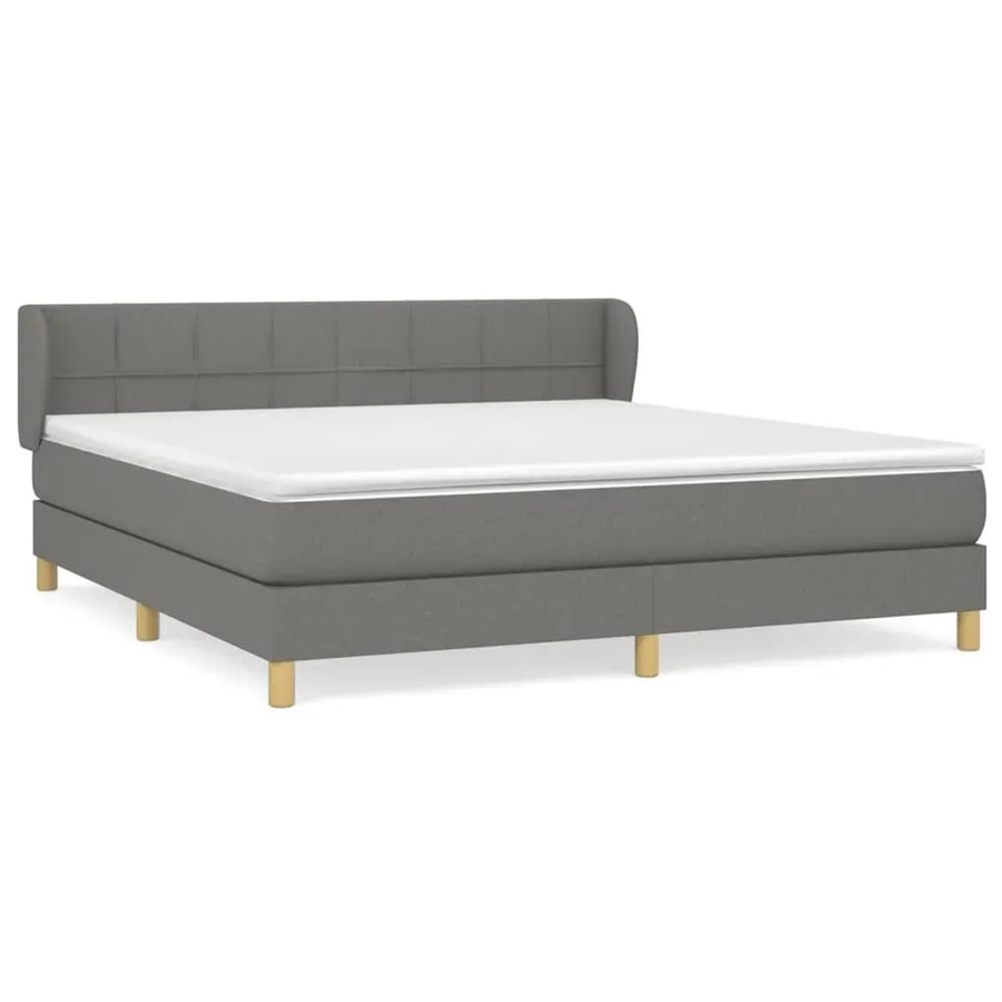 vidaXL Boxspringbett mit Matratze Hybrid-Design in Dunkelgrau, B/T/H: 160 x 200 x 78 cm - Bild 2