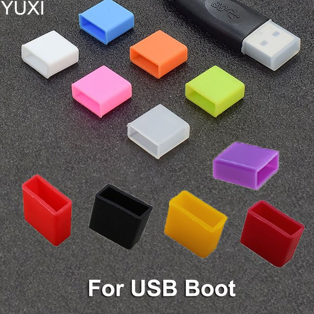 YUXI 10 Stück USB-Stecker Staubschutz aus Silikon in Transparent und Multicolour für USB-A und USB-C - Bild 1