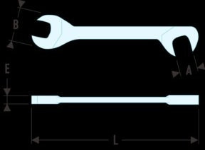 Facom Maulschlüssel Mikromechanik 5/8 Weiß - Bild 1