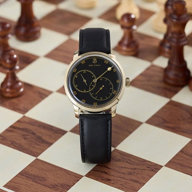 Baltany Armbanduhr Automatik, Pilot, 38 mm, Leder, Herren - Bild 1