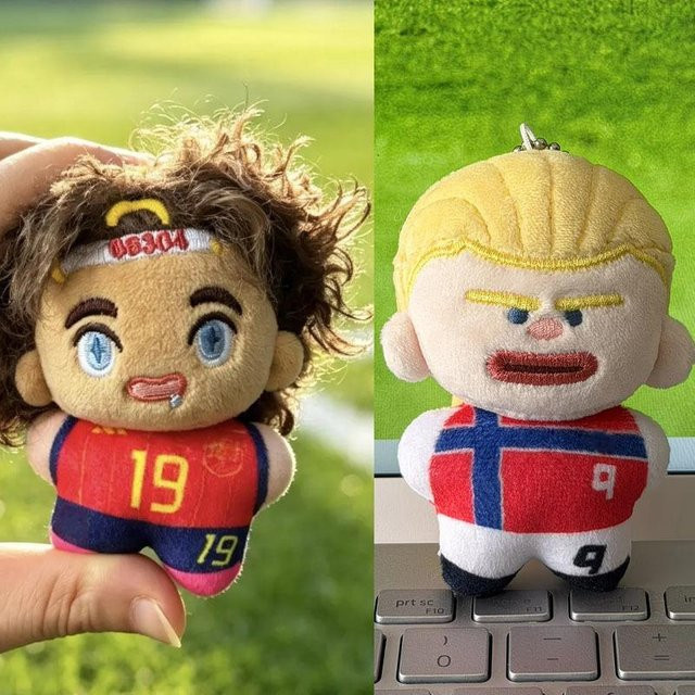 Yiran toy Yamal Bellingham Haaland Plüsch, Schlüsselanhänger Puppe, ab 14 Jahren - Bild 1