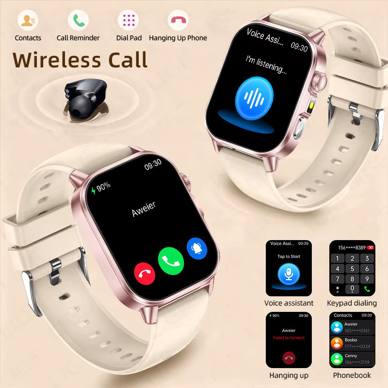 LIGE Smartwatch, Schwarz, Silikon, Unisex - Bild 2