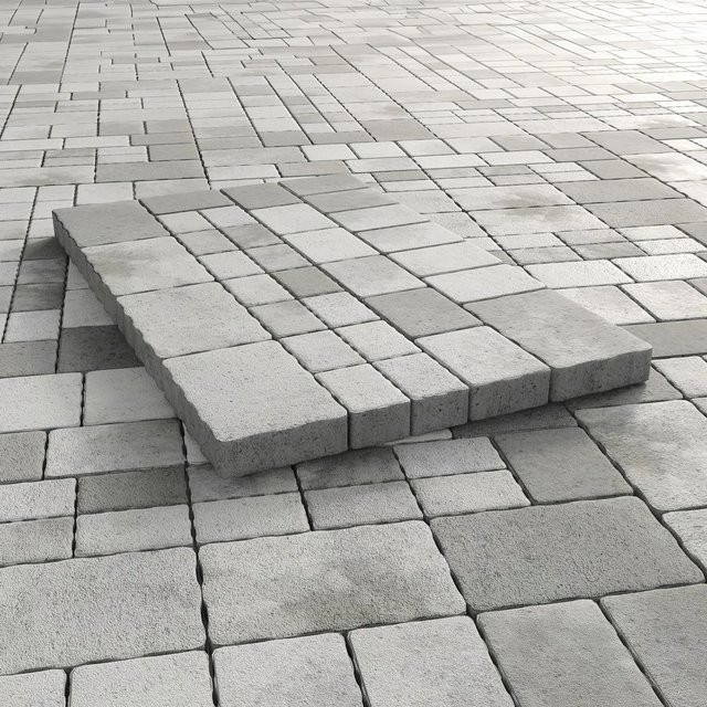 Encanto Mehrformat-Pflaster Beton Optik in Antik Grau-Nuanciert für Garten und Terrasse - Bild 1