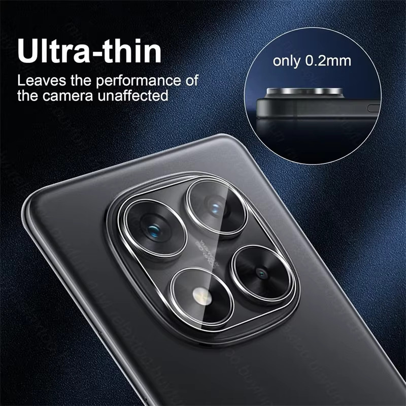 Xiaomi HD-Kameraglas für Redmi Note 14 Pro 5G 4G und Redmi Note 15 Pro+ transparentes 3D-Kristall-Hartglas-Objektivschutzglas - Bild 2