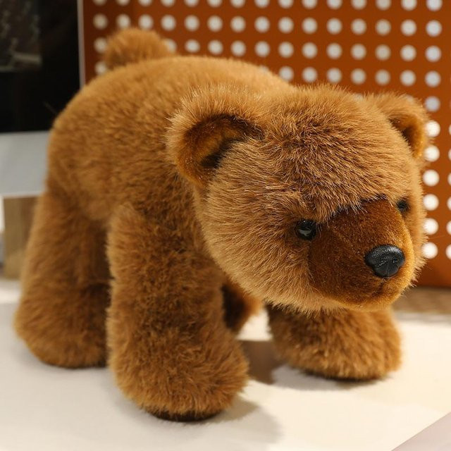 Kidsly Lifeilke Plüsch Bär Puppe, Braun, Schwarz, 20cm - Bild 1