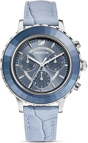Swarovski Chronograph, Quarz, Lederarmband, Blau, Damen - Bild 1