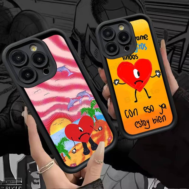 Bad B-Bunny Rapper Handyhülle aus weichem Silikon für Apple iPhone 11 bis 17 Pro Max, Multicolor - Bild 1