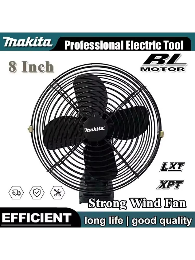 Makita Camping-Ventilator 8 Zoll aus Metall in Schwarz für 18V 20V Akku - Bild 4