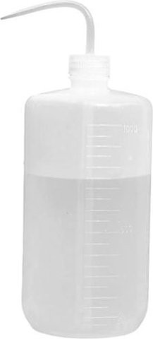 Yousheng Squeeze Gießflasche aus Kunststoff mit Skala und langer gebogener Düse, transparent, 1000 ml - Bild 1