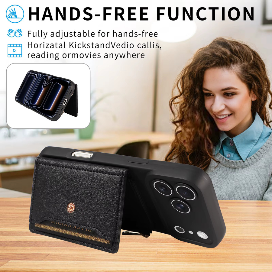 Leder-Handyhülle Cove für Samsung Galaxy A-Serie in Schwarz - Bild 2