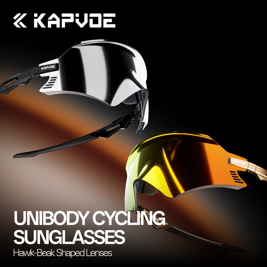 Kapvoe Sportsonnenbrille Herren, Multicolor, Kunststoff - Bild 2